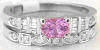 Radiant Cut Pink Sapphire Rings