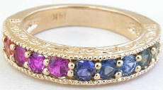 Fancy Rainbow Sapphire Rings