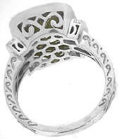 One of a Kind Unheated Yellow Sapphire and Diamond Ring in 14k white gold