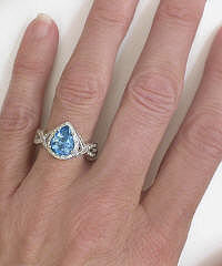 One of a Kind Aquamarine Rings in 14k yellow gold