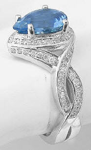 Gem Quality Aquamarine Rings in 14k yellow gold
