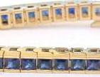 Sapphire Tennis Bracelets in yellow gold