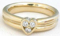 Pink Sapphire and Diamond Engagement Ring and Matching Band in 14k yellow gold