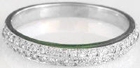 Double Row Diamond Band in 14k white gold
