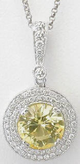 Double halo halo pendant in gold