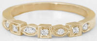 Round natural ceylon sapphire band ring in 14k yellow gold