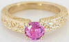 Pink Sapphire Solitaire Engagement Rings