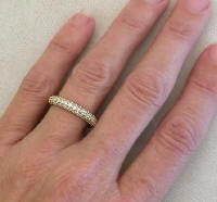 Pave Diamond Stackable Band in 14k Yellow Gold