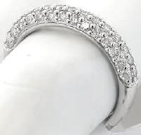Pave Diamond Band in 14k White Gold