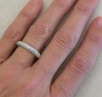 Pave Diamond Ring in 14k White Gold