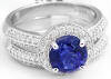 Tanzanite Diamond Engagement Ring Set