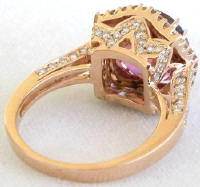 Rose Gold Tourmaline October Birthstone Rings in gold