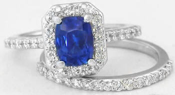 Diamond and Sapphire Engagement Rings