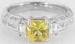 Unheated Yellow Sapphire Engagement Rings in 18k
