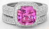 Pink Sapphire Diamond Engagement Ring