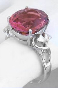 Large Rose-Pink Tourmaline Rings