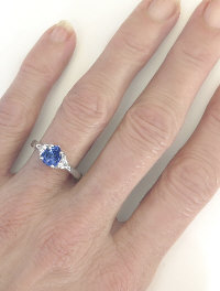 Sapphire Non Diamond Ring in White Gold