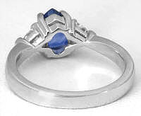Blue and White Sapphire Ring in 14k