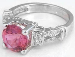 October Birthstone Engagement Rings in 14k white gold