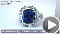 Bezel cushion cut natural color change - ceylon sapphire band ring in 14k white gold